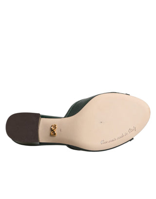 Grüne DG Amore Pantoletten Schuhe