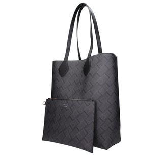 Bolso de hombro de cuero negro