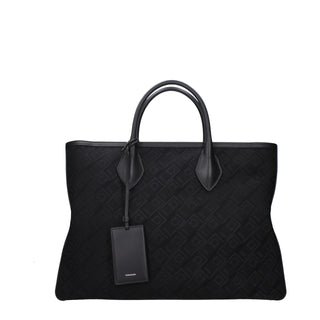 Schwarze Stoffhandtasche