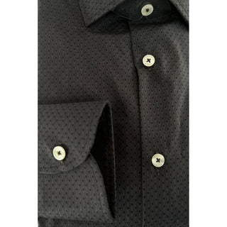 Gray Cotton Men Shirt