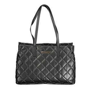 Bolso negro de poliuretano para mujer  