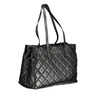 Bolso negro de poliuretano para mujer  