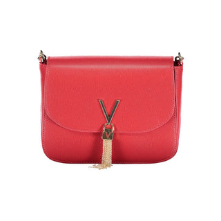 Bolso de mujer de poliuretano rojo con correa de hombro desmontable