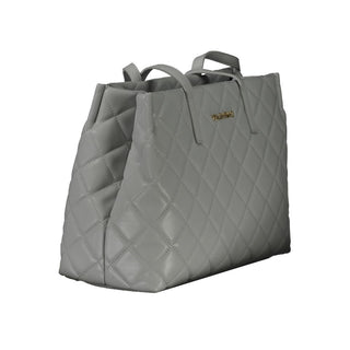 Graue Damenhandtasche aus Polyurethan