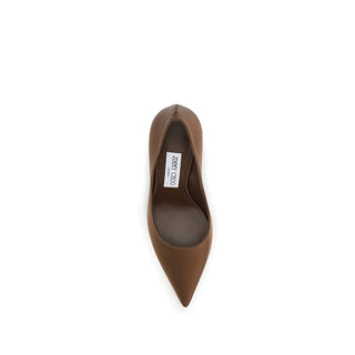 Brown Silk Pumps