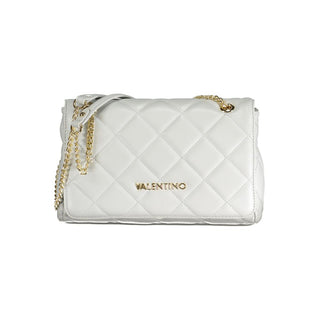 Gray Polyurethane Women's Bag With Chain Shoulder Handle