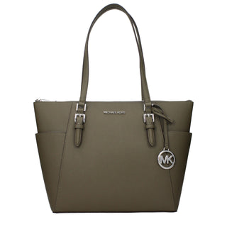 Grüne Lederschultertasche
