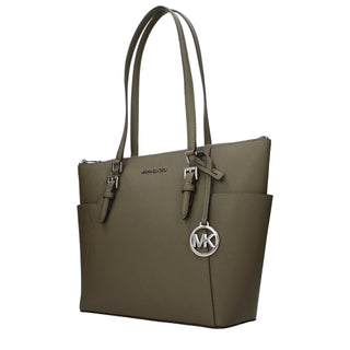 Grüne Lederschultertasche