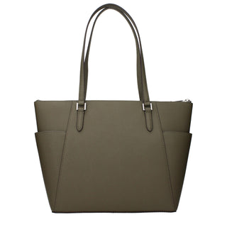 Grüne Lederschultertasche