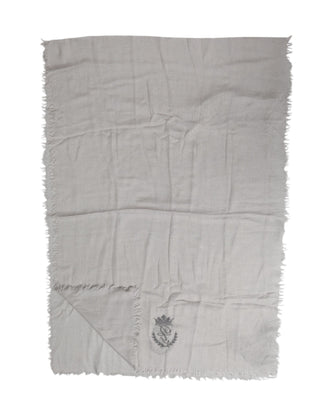 Gray Cashmere Knit Fringes Neck Foulard 67cm x200cm Foulard Scarf