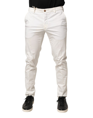 Weiße Tapered Dress Formal Anzughose