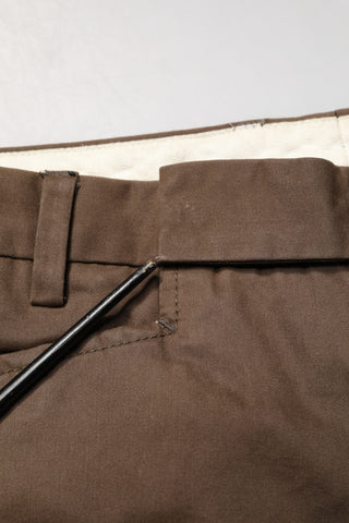 Braune gerade geschnittene Chino-Hose für Herren mit normaler Leibhöhe