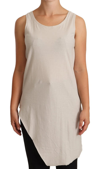 Light Gray 100% Cotton Sleeveless Razor Back Tank Top