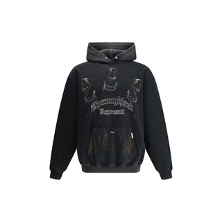 Sudadera de algodón negro