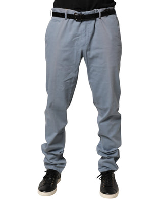Blaue Herren Chino Mid Waist Tapered Fit Hose