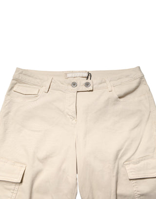 Beige Skinny Fit Mid Waist Men Denim Jeans