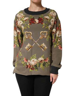 Enchanted Sicily Seiden-Rundhalsbluse