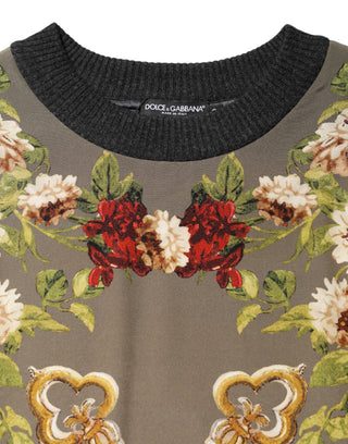 Enchanted Sicily Silk Crewneck Blouse Sweater