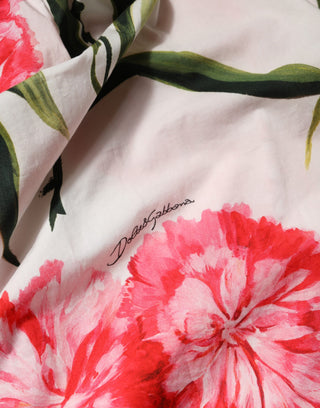 Mehrfarbige schulterfreie Bluse mit Blumenmuster