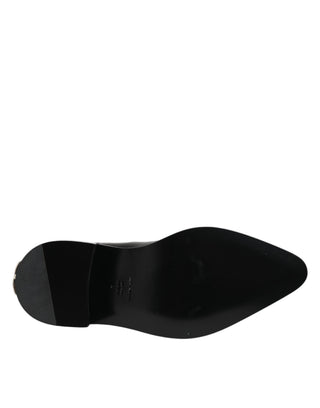 Black Studded Chelsea Short Ankle Boots Shoes