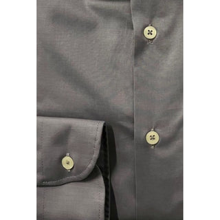 Gray Cotton Men Shirt