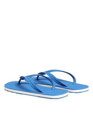 Blau-weißes Logo-Bademode-Badeschuh-Sandalen