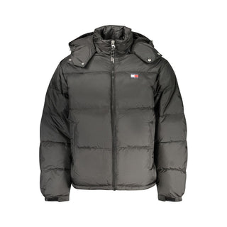 Herrenjacke aus schwarzem Polyester