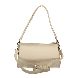 Beige Polyurethane Women Bag