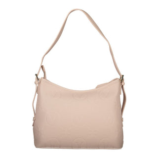 Rosa Poliuretano Donna Bag with Adjustable and Removable Strap