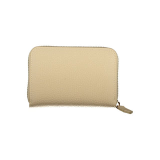 Beige Polyurethane Women's Wallet