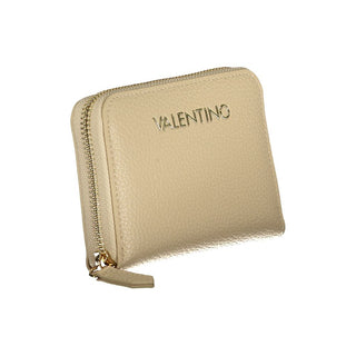 Beige Polyurethane Women's Wallet