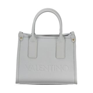 Bolso de mujer de poliuretano azul celeste con asas