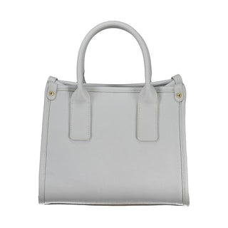 Bolso de mujer de poliuretano azul celeste con asas