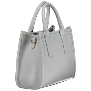 Bolso de mujer de poliuretano azul celeste con asas