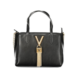 Bolso negro de poliuretano para mujer  