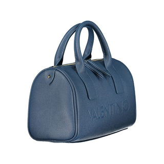 Blue Polyurethane Women's Bag