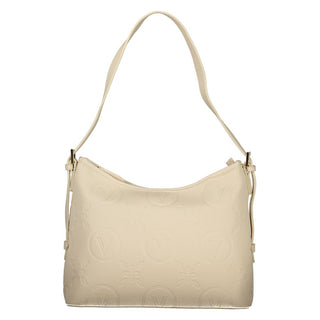 Beige Polyurethane Womens Bag