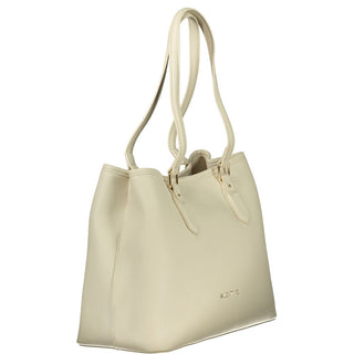 Beige Polyurethane Women's Bag