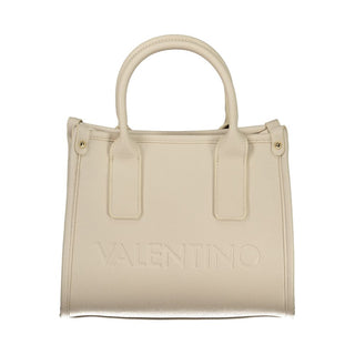 Beige Polyurethane Women's Bag