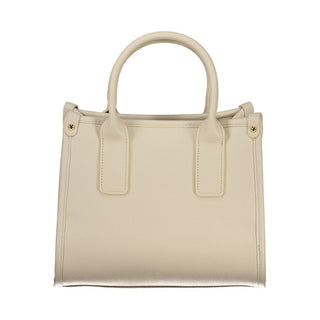 Beige Polyurethane Women's Bag