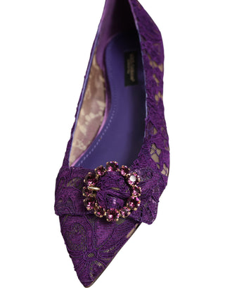 Lila Taormina-Spitzenkristall-Ballerinas