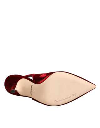 Rote Wildleder High Heels Slingback Sandalen Schuhe
