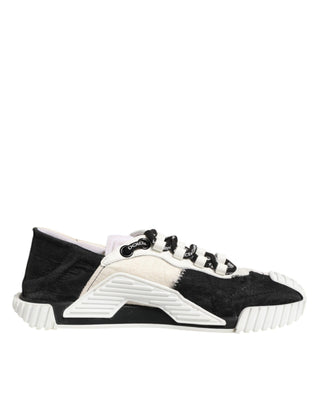 White Black Leather NS1 Sneaker  Shoes