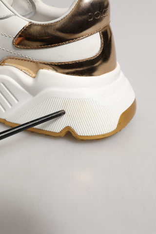 White Gold Daymaster Low Top Sneakers Shoes