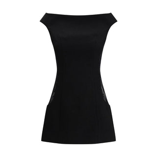 Black Wool Casual Dress