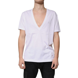 Weißes Baumwoll-T-Shirt