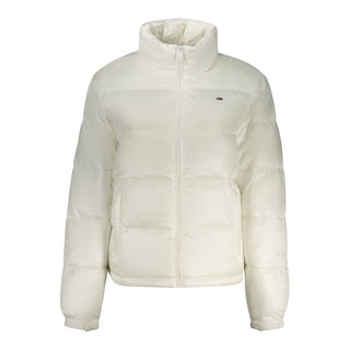 Weiße Damen-Polyesterjacke