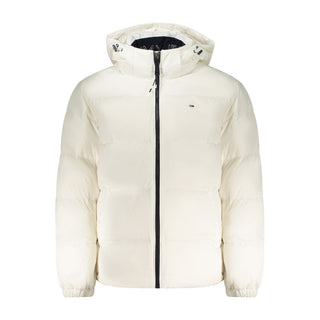 Weiße Polyester-Herrenjacke
