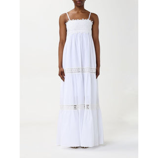 White Cotton Casual Dress