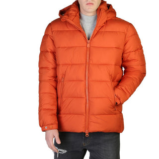 Orangefarbener Nylon-Bomber